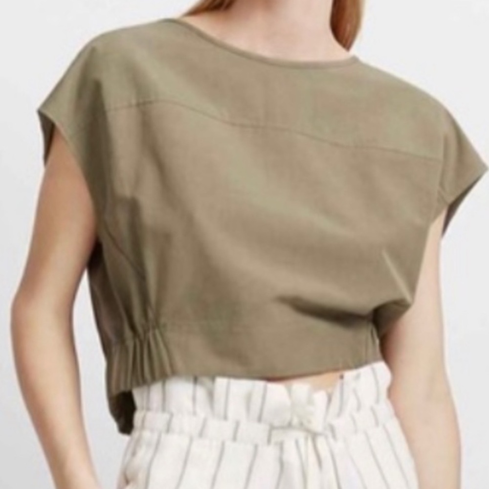 Club Monaco Olive Green Muscle Tee